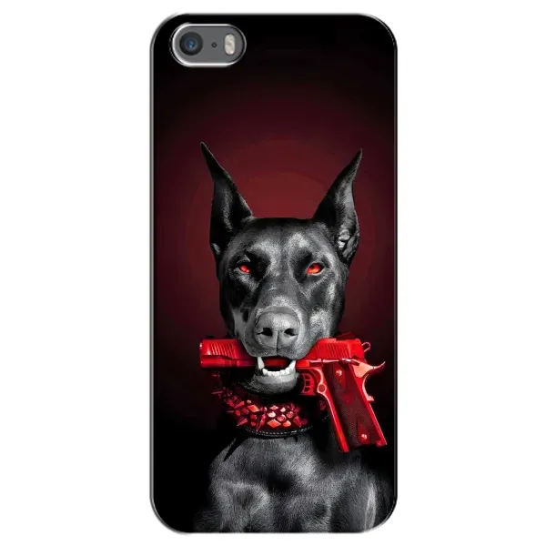 Чехол с рисунком «Доберман злой» для iPhone 5 / 5s / SE Чехол с рисунком «Доберман злой» для iPhone 5 / 5s / SE