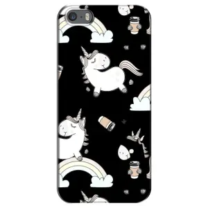 Чохол Unicorn на iPhone 5 / 5s / SE (Єдинорог з кавою)