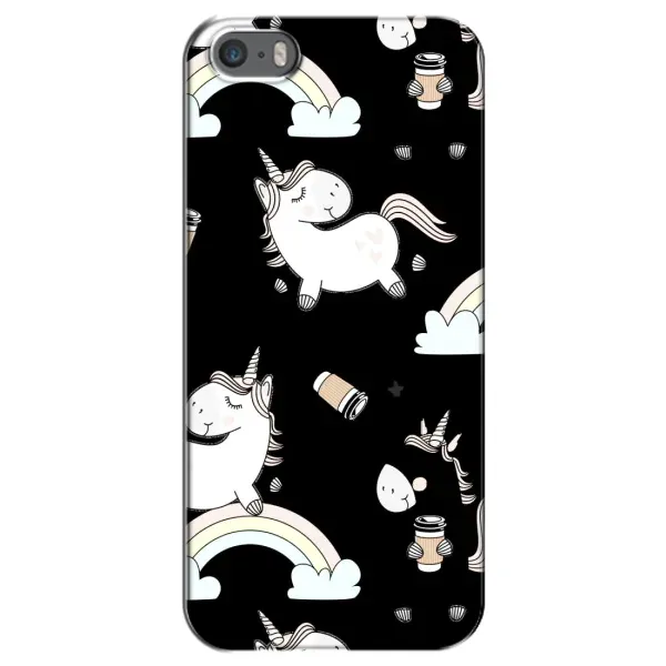 Чехол с рисунком «Единорог с кофе» для iPhone 5 / 5s / SE Чехол с рисунком «Единорог с кофе» для iPhone 5 / 5s / SE