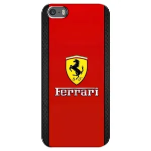 Силиконовый бампер с картинкой машины на iPhone 5 / 5s / SE (Ferrari Logo)