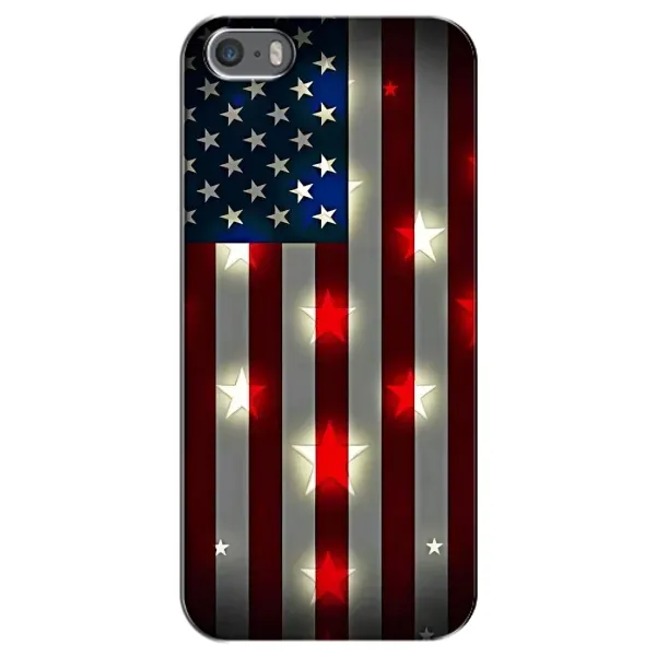 Чехол с рисунком «Флаг США 2» для iPhone 5 / 5s / SE