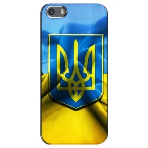 Чехол с картинкой (Патриотический ГЕРБ) на iPhone 5 / 5s / SE (Герб и Флаг Украины)