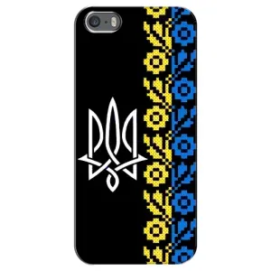 Силиконовый Чехол на iPhone 5 / 5s / SE (Герб и вышыванка)