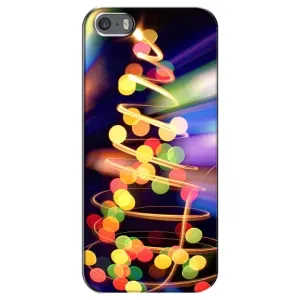 Чохол новорічна ялинка на iPhone 5 / 5s / SE (Гірлянди)