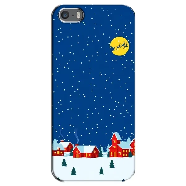 Чехол с рисунком «Город в снегу» для iPhone 5 / 5s / SE