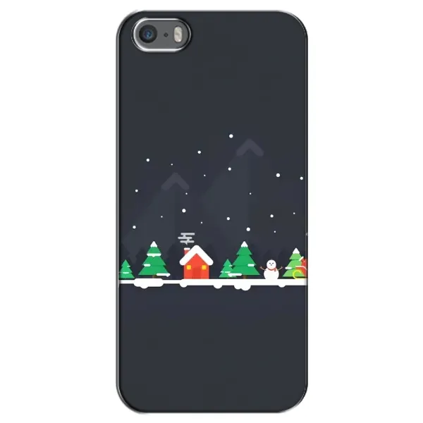 Чехол с рисунком «Город зимний» для iPhone 5 / 5s / SE