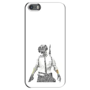 Силиконовый чехол с картинкой "Герой Pubg" на iPhone 5 / 5s / SE (Из букв)