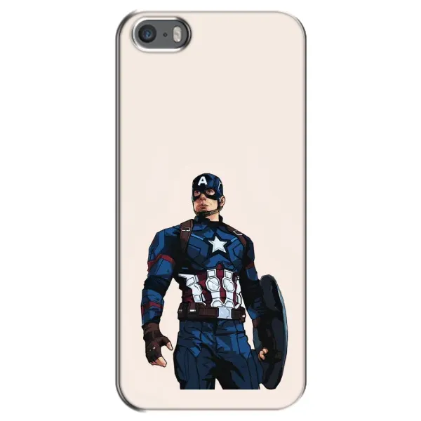 Чехол с рисунком «Капитан Америка» для iPhone 5 / 5s / SE