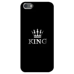 Чехол (Корона на чёрном фоне) для Айфон 5 / 5с / СЕ (KING)