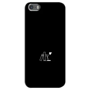 Чехол с картинками на черном фоне для iPhone 5 / 5s / SE (Книжки)