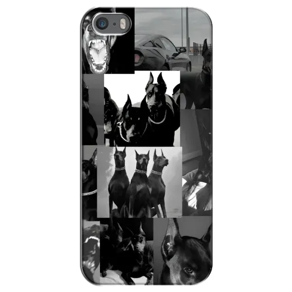 Чехол с рисунком «Коллаж Доберман» для iPhone 5 / 5s / SE Чехол с рисунком «Коллаж Доберман» для iPhone 5 / 5s / SE