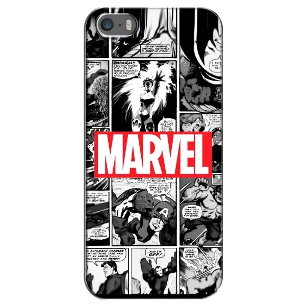 Чехол с рисунком «Комикс Марвел» для iPhone 5 / 5s / SE