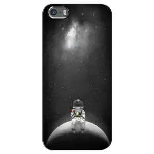 Силіконовый Чохол з принтом "Космонавти" на iPhone 5 / 5s / SE (Космонавт романтик)