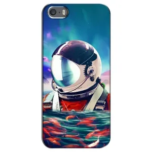 Силіконовый Чохол з принтом "Космонавти" на iPhone 5 / 5s / SE (Космонавт у воді)