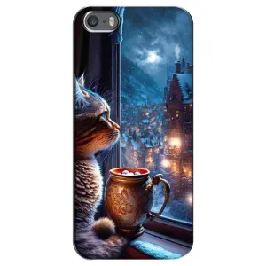 Чохли на Новий Рік iPhone 5 / 5s / SE (Кіт новорічний)