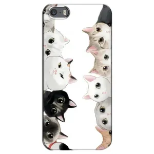 Силіконовий чохол з котиком для iPhone 5 / 5s / SE (Коти)