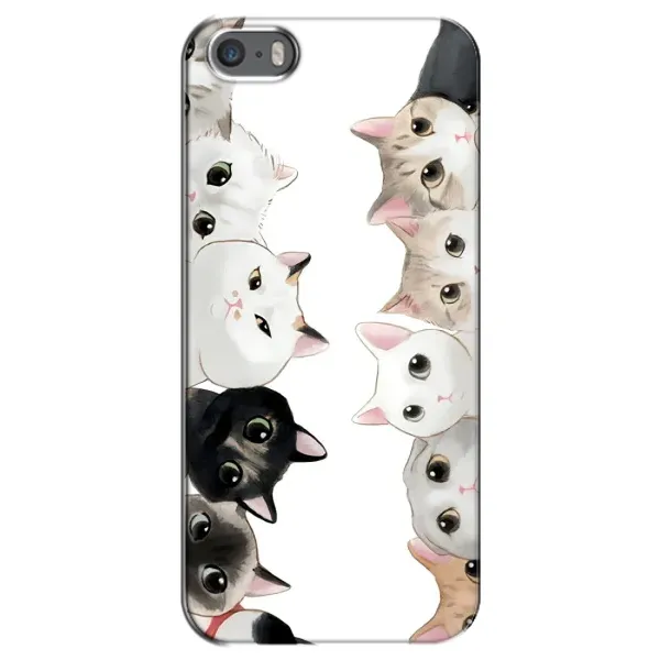 Чехол с рисунком «Коты» для iPhone 5 / 5s / SE