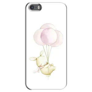 Силіконовий бампер з картинкою звірів для iPhone 5 / 5s / SE (Кролик та кульки)