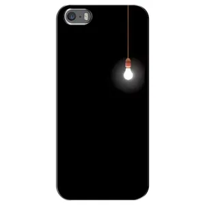 Чехол с картинками на черном фоне для iPhone 5 / 5s / SE (Лампочка)