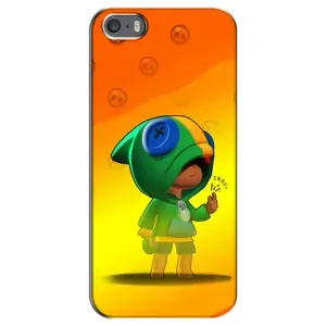 Чехол Бравл Старс для iPhone 5 / 5s / SE (LEON в кофте)