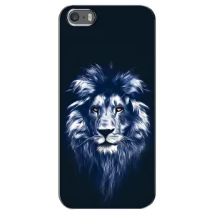 Чохол з картинкою на iPhone 5 / 5s / SE (Лев – синій)