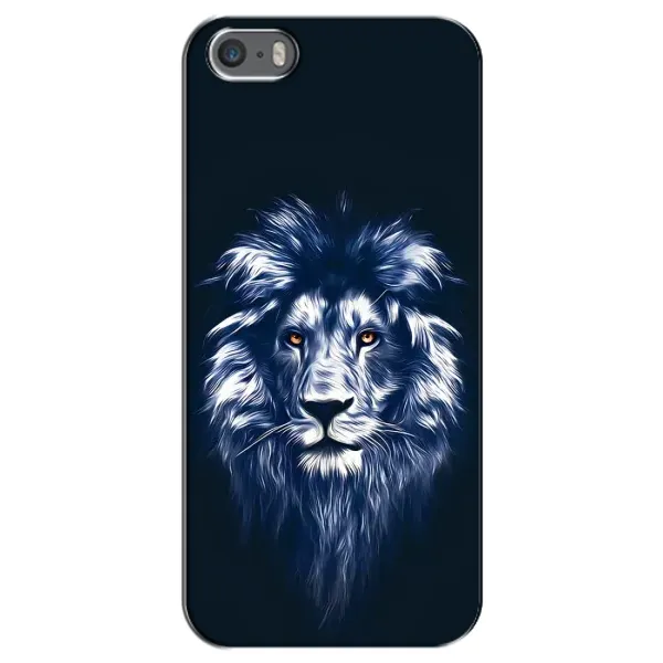 Чехол с рисунком «Лев - синий» для iPhone 5 / 5s / SE