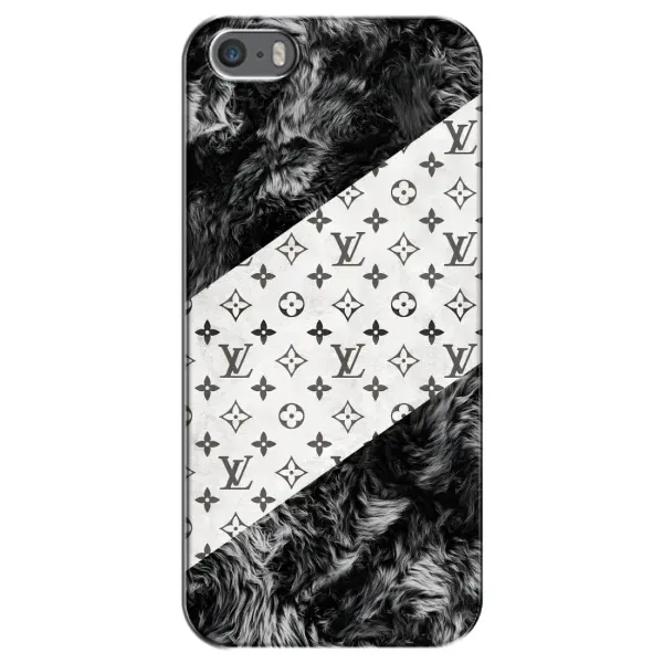 Чехол с рисунком «LV на белом» для iPhone 5 / 5s / SE