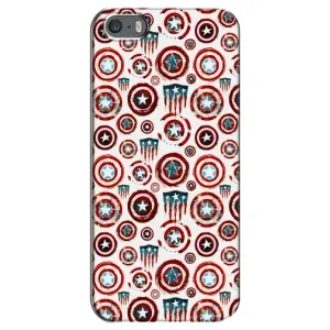 Чехол с Щитом Капитана Америки на iPhone 5 / 5s / SE (Марвел щиты)