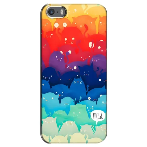 Чехол с рисунком «Mew» для iPhone 5 / 5s / SE