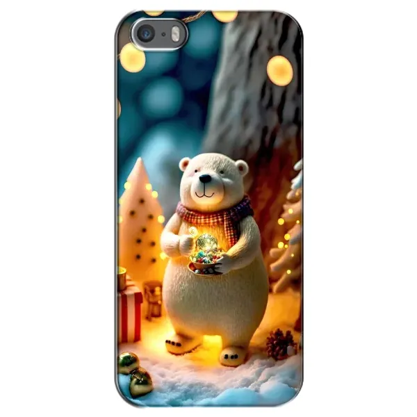 Чехол с рисунком «Новогодний ведмеженок» для iPhone 5 / 5s / SE