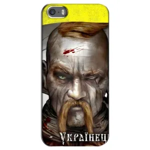 Чехол с картинкой (Патриотический КОЗАК) на iPhone 5 / 5s / SE (Одноглазый Козак)