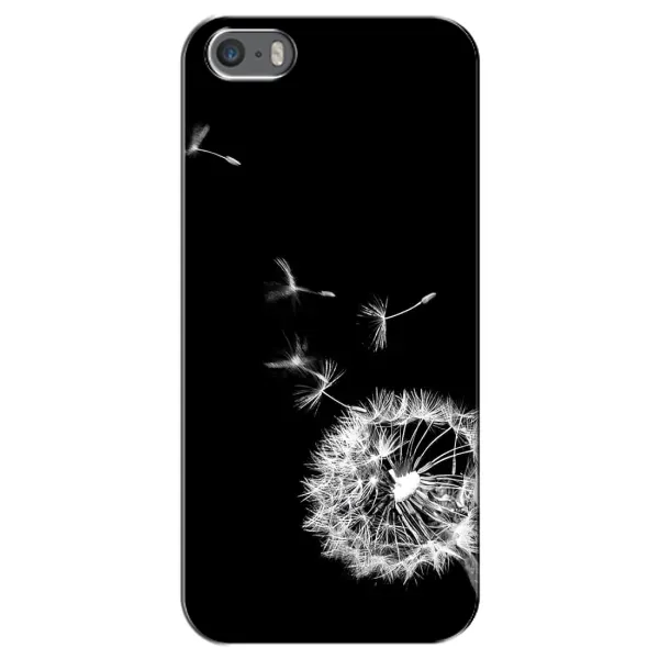 Чехол с рисунком «Одуванчик на чёрном» для iPhone 5 / 5s / SE Чехол с рисунком «Одуванчик на чёрном» для iPhone 5 / 5s / SE
