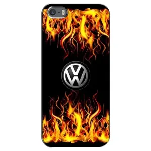 Чехол "Фольксваген" для iPhone 5 / 5s / SE (Огненный Лого)