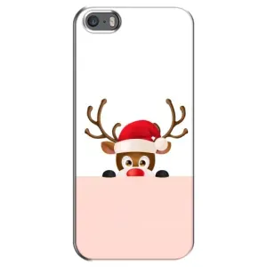 Чехол Санта Клаус для iPhone 5 / 5s / SE (Олененок)