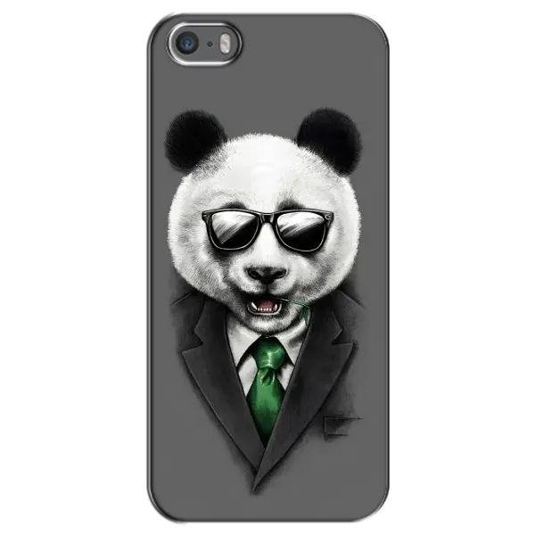 Чехол с рисунком «Панда в очках» для iPhone 5 / 5s / SE