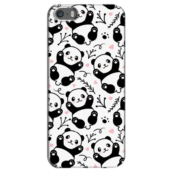 Чехол с рисунком «Пандочки» для iPhone 5 / 5s / SE