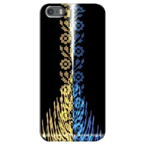 Силиконовый Чехол на iPhone 5 / 5s / SE (Патриотическая вышиванка)