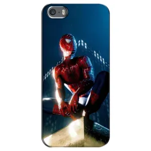 Чехол Супергерой Человека Паука на iPhone 5 / 5s / SE (Паук на доме)