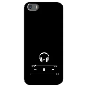 Чехол с картинками на черном фоне для iPhone 5 / 5s / SE (Плеер)