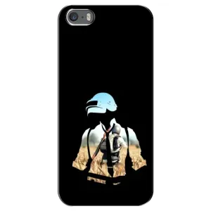 Силиконовый чехол с картинкой "Герой Pubg" на iPhone 5 / 5s / SE (Пубг мен)