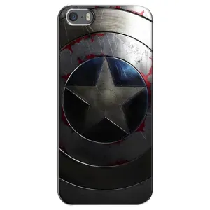 Чехол с Щитом Капитана Америки на iPhone 5 / 5s / SE (Ретро Щит Капитана)