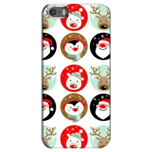 Силиконовый бампер на рождество для iPhone 5 / 5s / SE (Рождественский принт)
