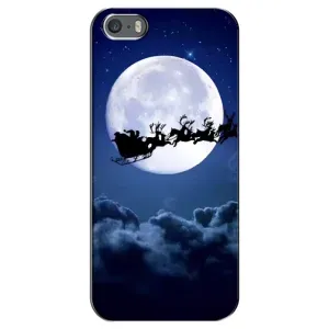 Чехол Санта Клаус для iPhone 5 / 5s / SE (Санта - луна)
