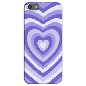 Чехлы с тематикой "Маленькие Сердечки" на iPhone 5 / 5s / SE (Сердце фиолет)