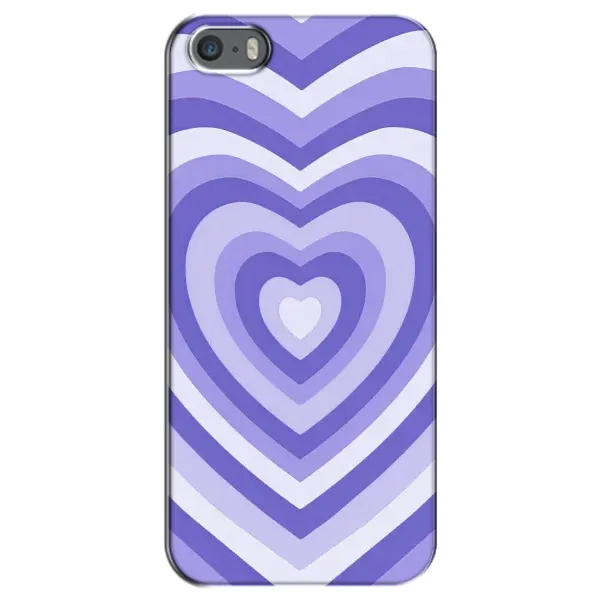 Чехол с рисунком «Сердце фиолет» для iPhone 5 / 5s / SE Чехол с рисунком «Сердце фиолет» для iPhone 5 / 5s / SE