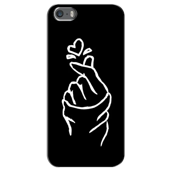 Чехол с рисунком «Сердце на черном» для iPhone 5 / 5s / SE Чехол с рисунком «Сердце на черном» для iPhone 5 / 5s / SE