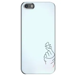 Чехлы (Знак сердечка) на iPhone 5 / 5s / SE (Сердце на голубом)
