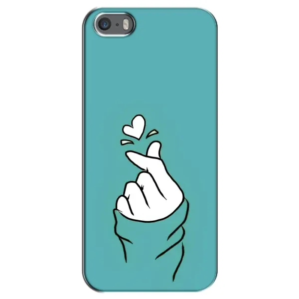 Чехол с рисунком «Сердечко на бирюзовом» для iPhone 5 / 5s / SE Чехол с рисунком «Сердечко на бирюзовом» для iPhone 5 / 5s / SE