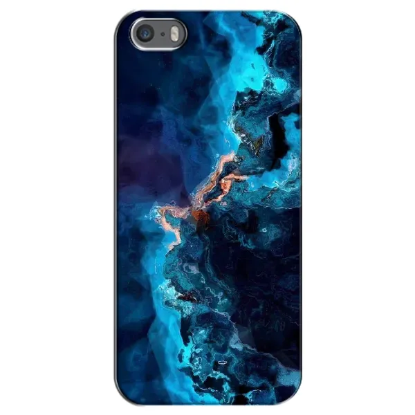 Чехол с рисунком «Синий мрамор» для iPhone 5 / 5s / SE