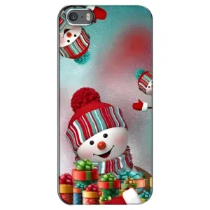 Чохли на Новий Рік iPhone 5 / 5s / SE (Сніговик в шапці)